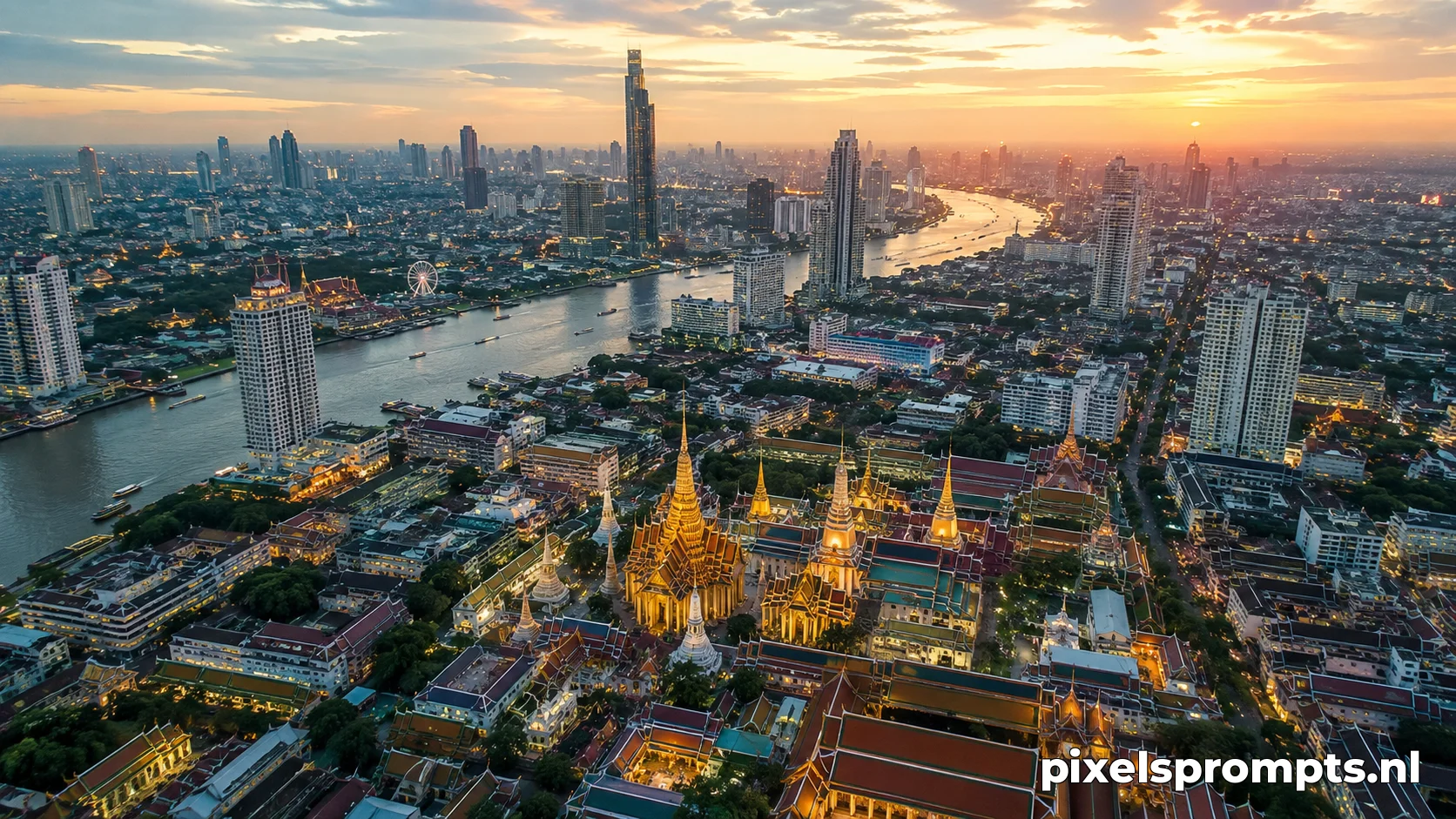 Bangkok drone view
